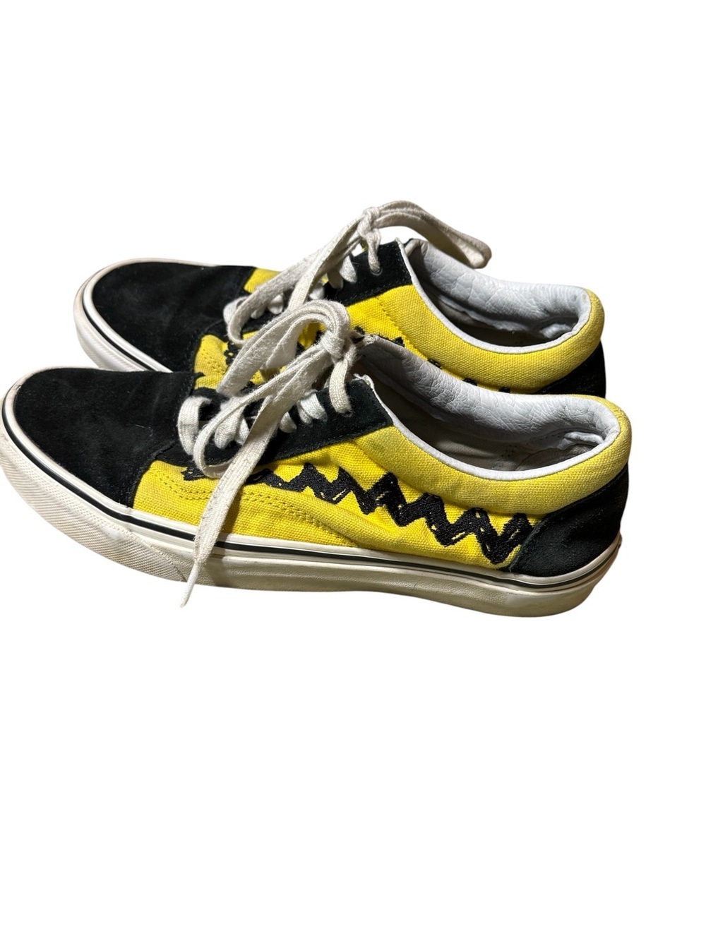 Men's 7.5 Vans x Peanuts Charlie Brown good grief Old Skool shoes